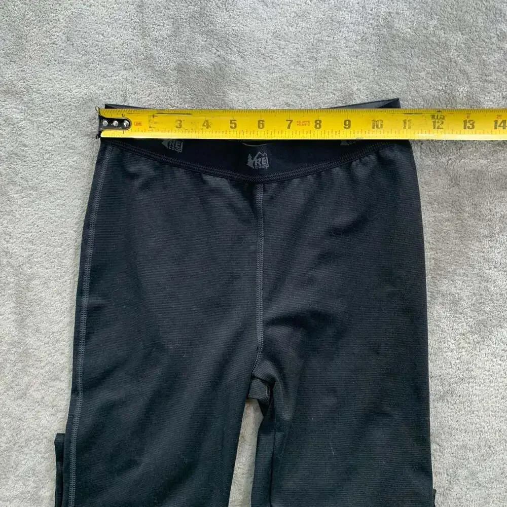 REI Co-op Pants Kids Medium 10/12 Midweight Base Layer Bottoms Thermal Black